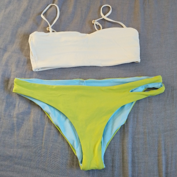 L*Space Rebel Striped Bikini Top Breakers Reversible Bottoms - Picture 5 of 8